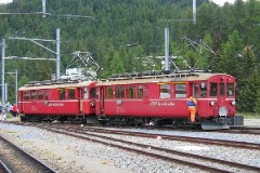 RhB (Rhätische Bahn), St. Mortiz, 10. July 2004